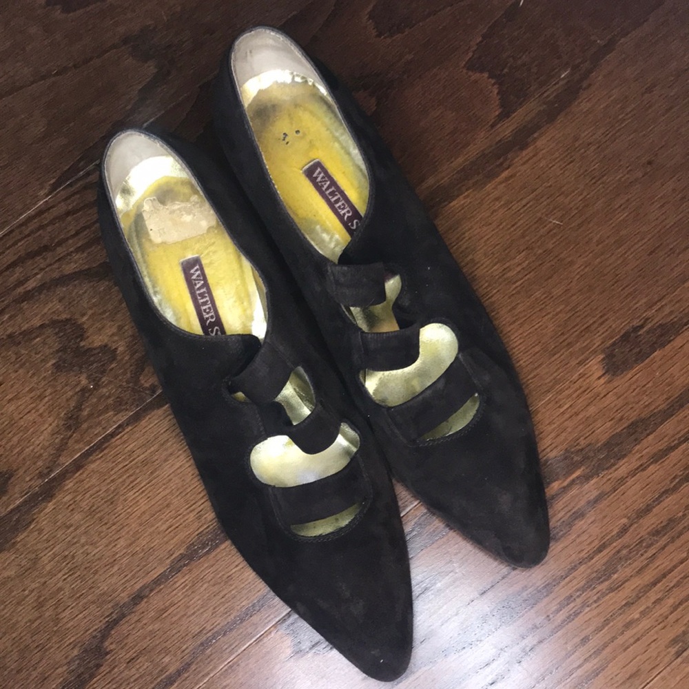 VTG Walter Steiger brown suede pumps 8.5 AA